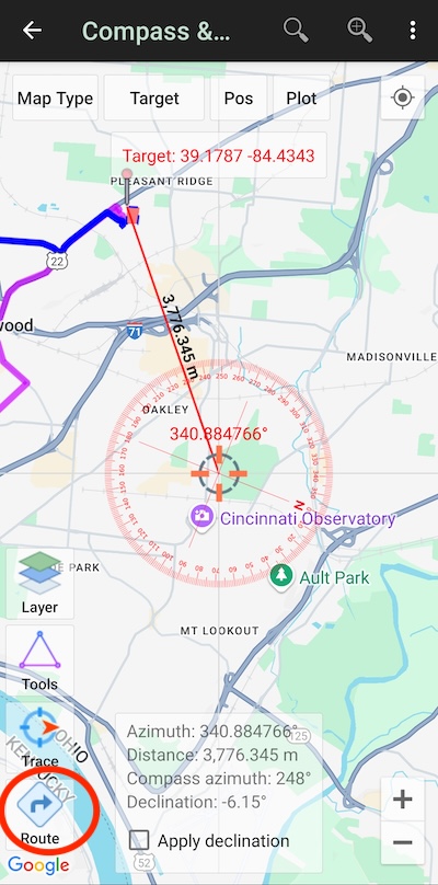 Direction Route