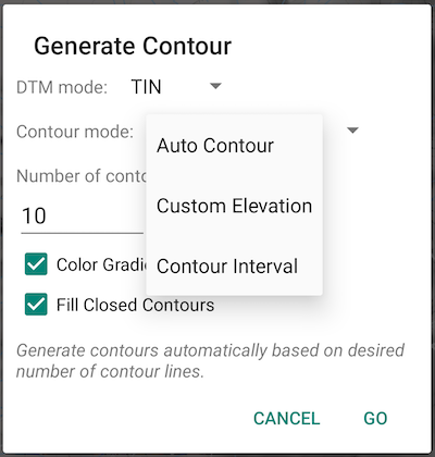 UTM Geo Map Generate Contours